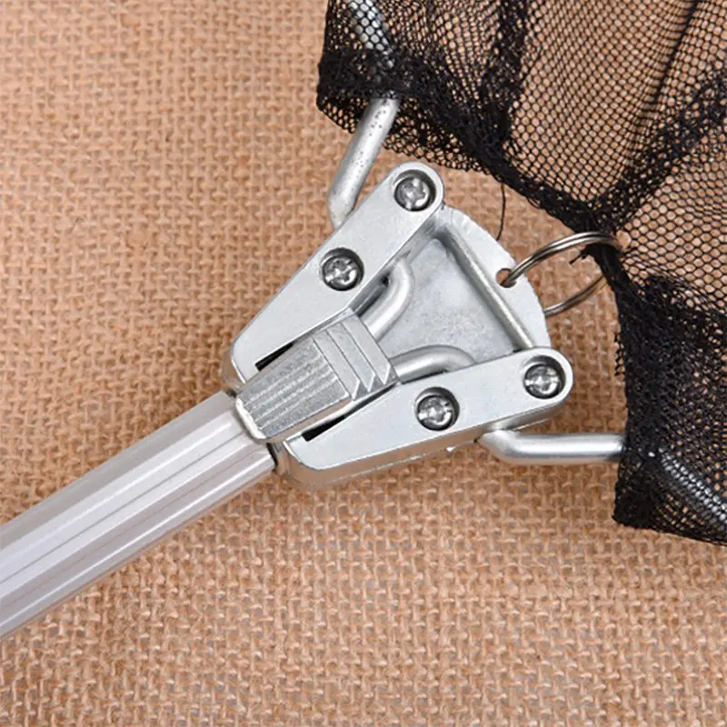 Fishing Net Triangle mini Aluminum Alloy Light Dip Telescoping Foldable Landing net Pole Casting Network Trap Fish Tackle | Спорт и