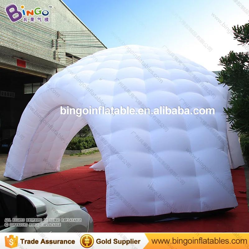 Бесплатная доставка 7 м полностью белый надувной купол палатка igloo с тремя