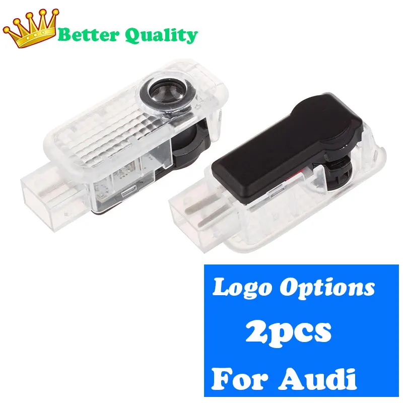 2X светодиодные двери логотип автомобиля для Audi Q7 Q5 Q3 A8 D4 D3 A4 A6 b9 b8 b7 c8 Sline RS s добро