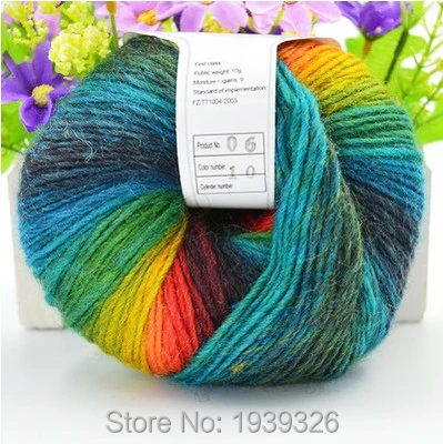 Смешанные Цвет Мериносовая шерстяная пряжа 3 предмета в комплекте ручной Вязание