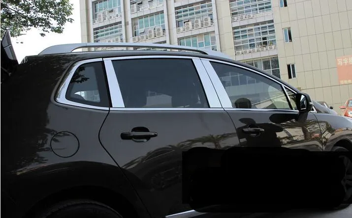 

For Peugeot 3008 2013 2014 2015 2016 steel window centre middle pillars cover trims one set