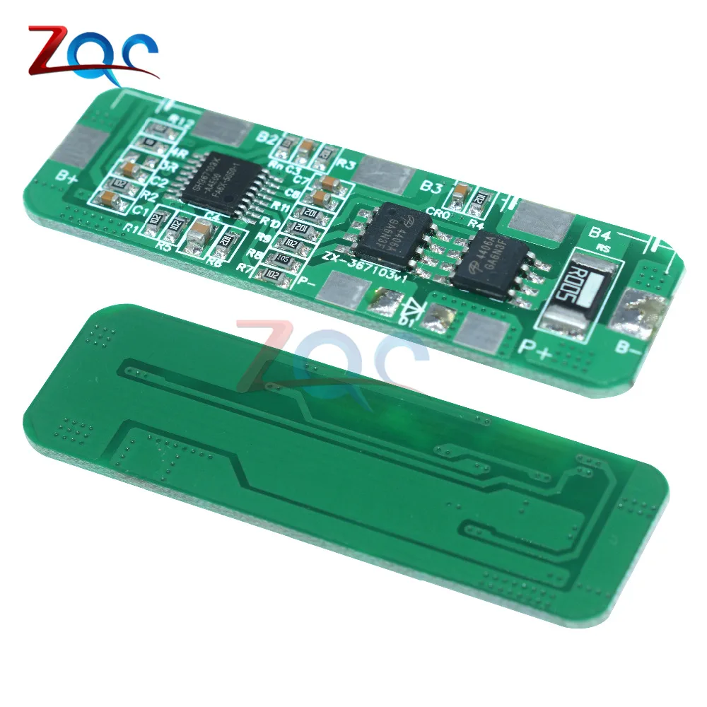 4S 4A-5A 18650 литий-ионная плата для защиты аккумулятора 4 упаковки PCB BMS 4,25-4,35 в до 2,3-3,0 в с модулем защиты