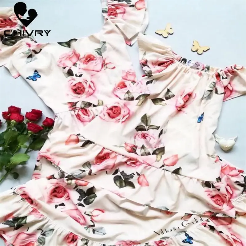 Chivry новые платья для мамы и дочки лоскутное платье без рукавов с цветочным