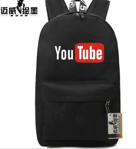 Яркие цвета, Youtube рюкзаки с логотипами, Подростковая сумка для ноутбука, женская и мужская школьная сумка, для девочек и мальчиков, дорожная сумка через плечо
