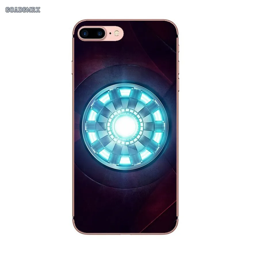 Мягкие прозрачные чехлы для iPhone 6 6S 7 8 Plus X XS MAX XR 4 4S 5 5S SE 5C Железный человек дуговой