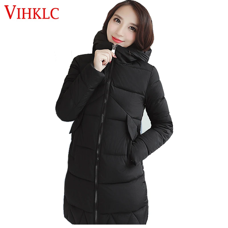 2017 Горячая Распродажа зимняя женская утепленная куртка средней длины с био пухом