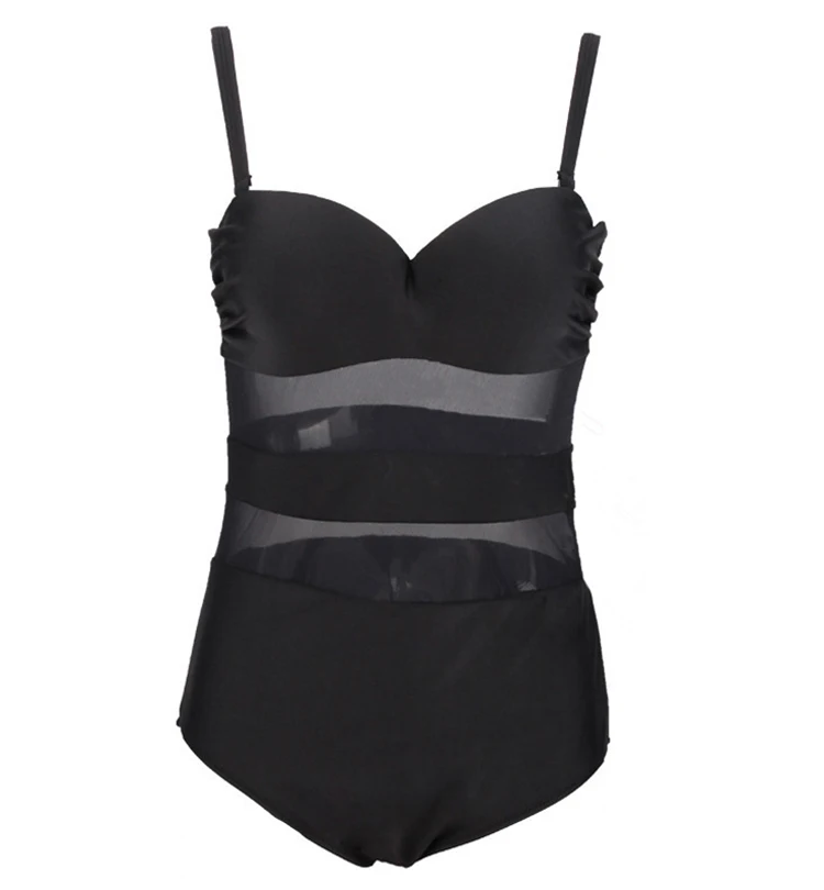 Для женщин купальник с большой Размеры одноцветное Провода Бесплатные одним Pieces