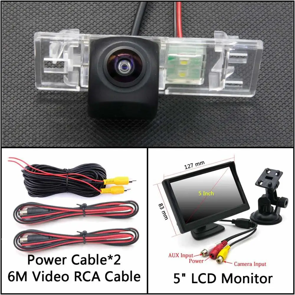 Cam Add 5 inch LCD 175 градусов HD резервная камера заднего вида для peugeot 407 406 coupe 106 1007 307 308 607 806 807 парковочный монитор - Название цвета: Cam Add 5 inch LCD
