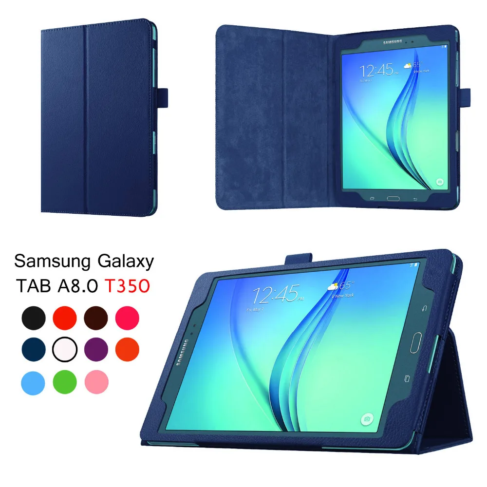 Кожаный чехол книжка Litchi с подставкой кожаный для Samsung Galaxy Tab A 8 0 T350 T351 T355 T355C
