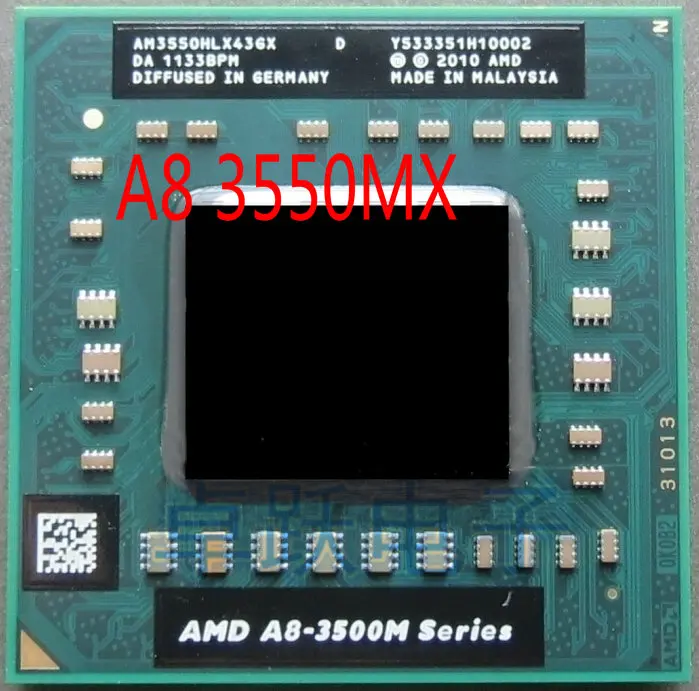 A8-Series AMD для ноутбуков A8-3550MX AM3550HLX43GX A8 3550MX разъем FS1 722-pin ноутбук мобильный процессор