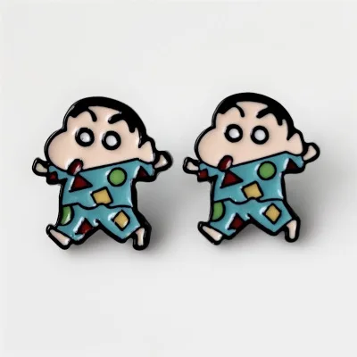 see chart IVYYE Crayon Shin-chan Япония Мода Аниме Сережка с героями мультфильмов милые серьги-гвоздики с животными для женщин девочек детские ювелирные изделия Рождественский подарок - Окраска металла: see chart