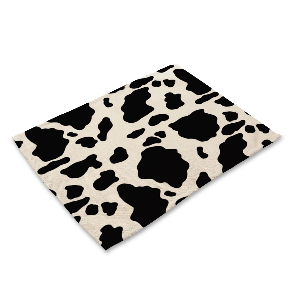11 Cow Print Животный принт, стильные подставки для напитков, настольные Коврики для обеденного стола, столовые приборы, павлин, перо, леопард, змеиная кожа, Зебра, тигр, узор - Цвет: 11 Cow Print