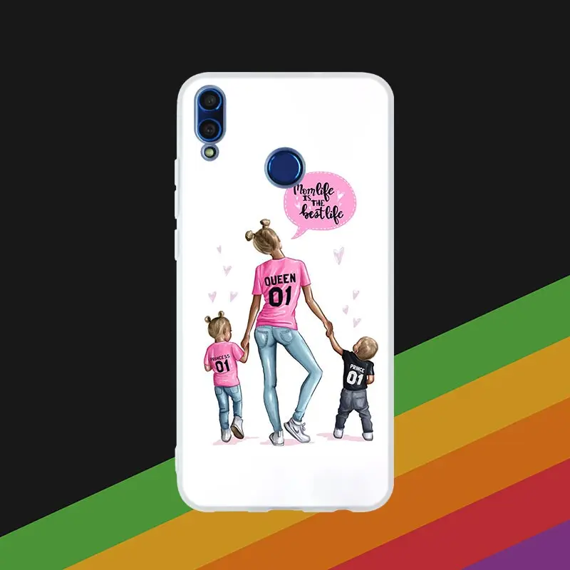 Phone Case 12 Модный чехол для телефона с черными коричневыми волосами для мамы и дочки, чехол для телефона huawei Honor 10i 9i Lite 8a 8x max 8c 7x 7a pro 6x V20 Paly - Цвет: Phone Case 12