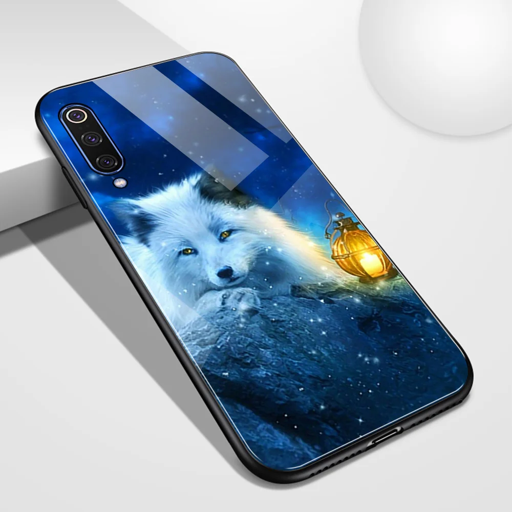 Чехол для xiaomi mi 8 lite, стеклянная задняя крышка, чехол mi x 2 s, милый дизайн с лисой для xiaomi mi 8 8se lite explorer mi 9 9se mi x 2 2s 3 CC9 - Цвет: 03155