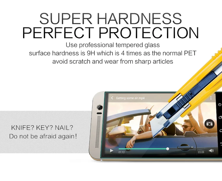 Оригинал 0 19 мм Ультра тонкая закаленная Защитная стеклянная пленка для экрана HTC