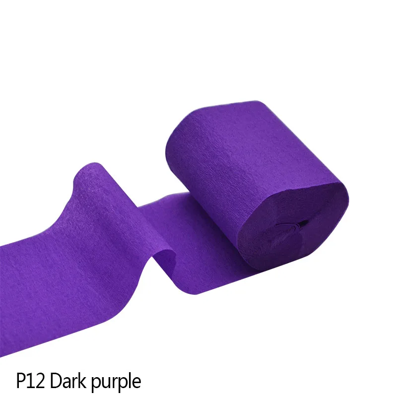 Dark purple 32 фута 10 М длинные узкие ленты из крепированной бумаги DIY Бумажная гирлянда фотографии фоны для свадьбы День рождения Вечеринка Детский душ место украшения - Цвет: Dark purple