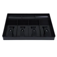 cash drawer register insert tray replacement 4 bills 3 coins money storage box black
