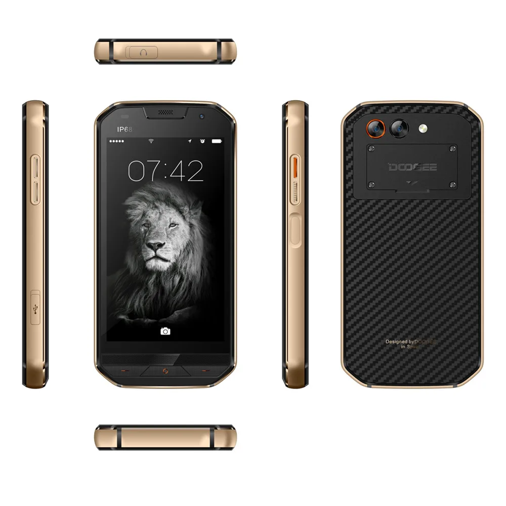 IP68 уровень DOOGEE S30 смартфон с боковым отпечатком пальца 2 Гб 16 Двойная камера 5580 мАч