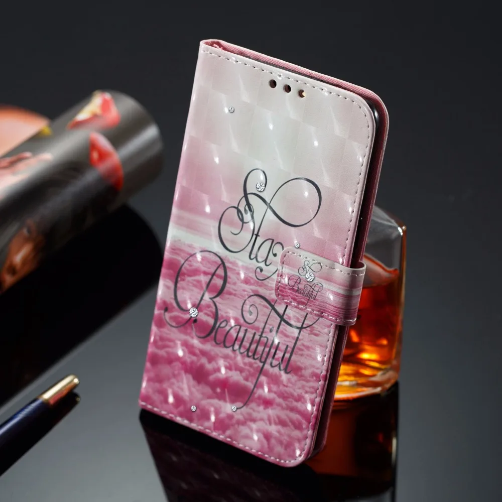 Чехол со стразами для Redmi 4A 5A 4X блестящий чехол откидной бумажник из