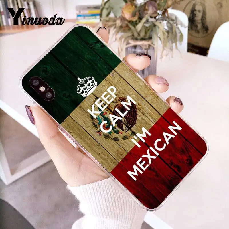 Чехол Yinuoda для iPhone 7 6 X прозрачный чехол с флагом Мексики телефона 8 6S Plus 10 5 5S SE XR XS