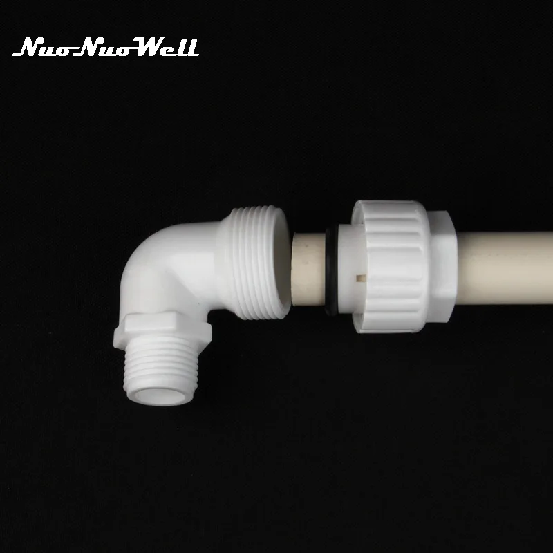 

1pc NuoNuoWell POM 1/2" Male Thread to 20mm Tube Elbow Quick Connector PVC Water Pipe Fittings Garden Irrigation Adapter