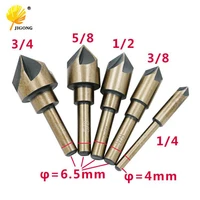 5pcs industrial countersink drill bit set 5 flutes counter sink woodworking drill bits metal working chamfer chamfering cutter