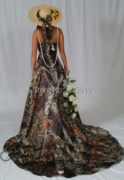 

halter mossy oak camo wedding dresses 2017 camouflage bridal gowns vestido de noiva free shipping