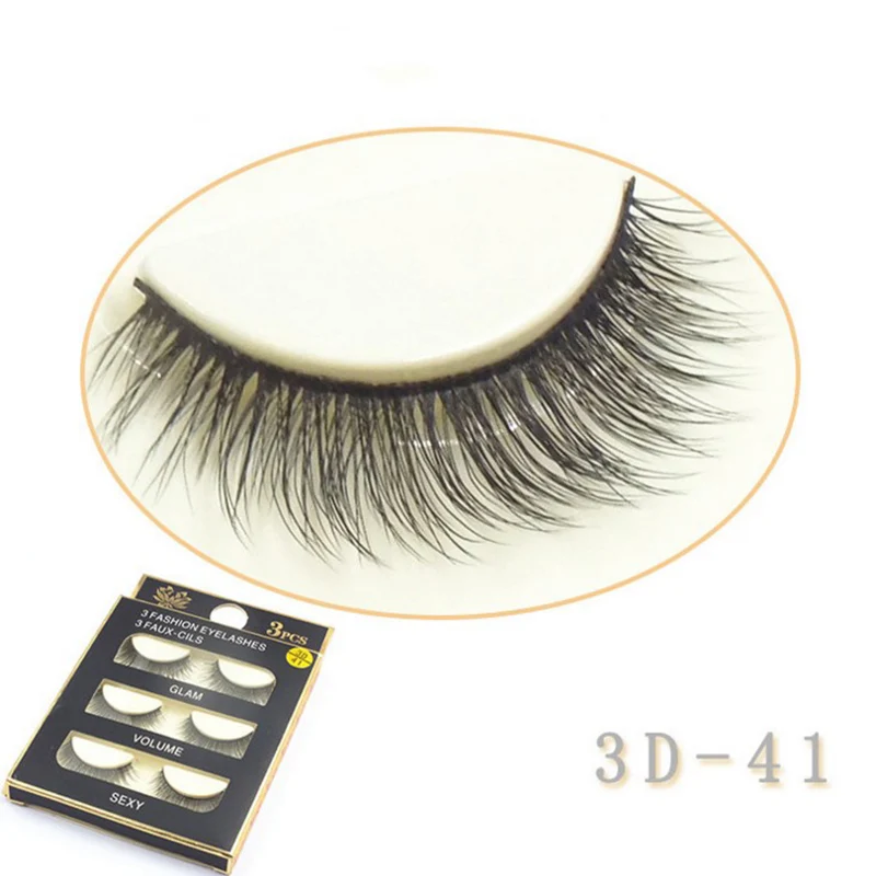 New 3 pairs 3D Mink eyelashes natural false soft fake eyelash extension hand made eye lashes | Красота и здоровье