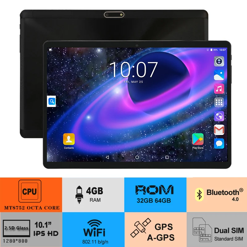 2019 Новое поступление планшетный ПК 10 дюймов 8 ядер 4 Гб RAM 64 ROM Dual SIM телефонный