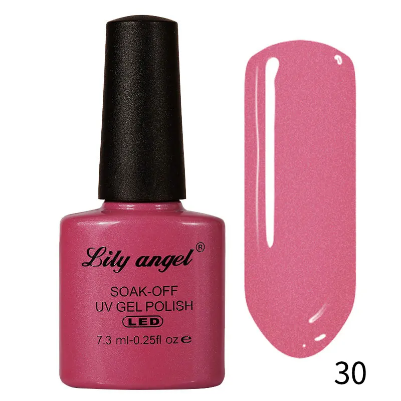 30 Lily Angel, высокое качество, Гель-лак для ногтей, для маникюра, салонные советы, горячая Распродажа, цвет, 7,3 мл, впитывается, органический УФ светодиодный Гель-лак для ногтей - Цвет: 30