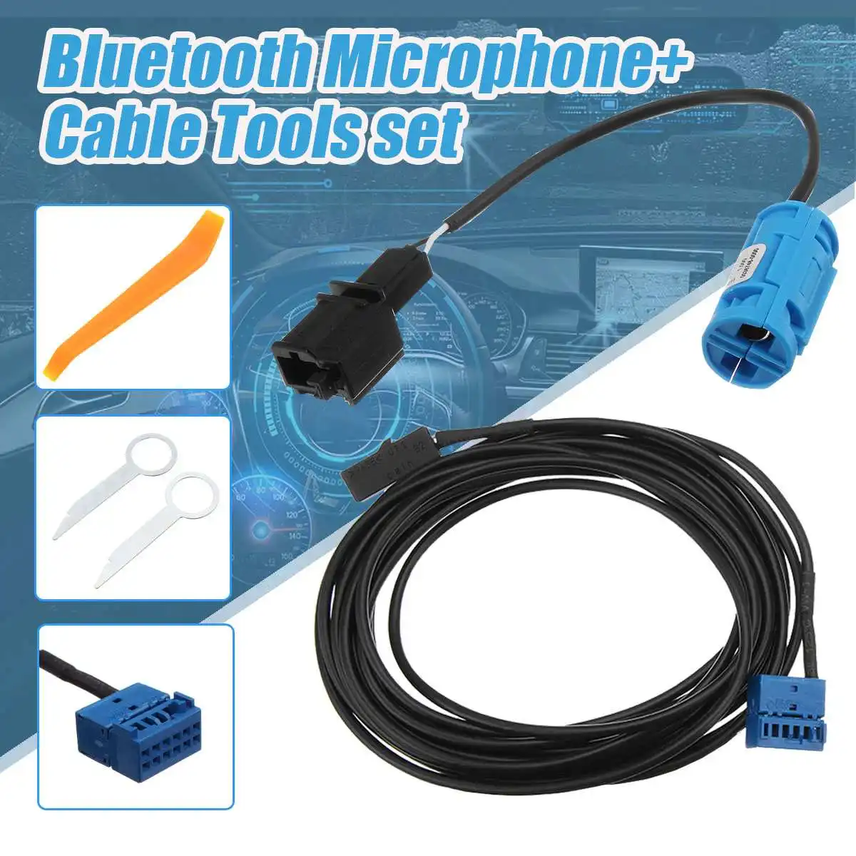 Автомобильное радио стерео gps bluetooth микрофон+ кабель набор инструментов навигация Голосовое управление для моделей MMI 3g микрофон для Audi A3 Q3