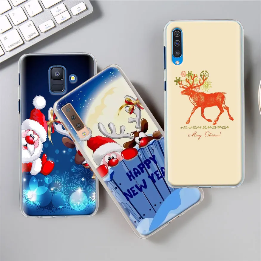 Счастливого Рождества год Лось snowma чехол КРЫШКА ДЛЯ samsung Galaxy A30 A40 A50 A70 A6 A8 плюс A7 A9 M30 чехол для телефона Coque