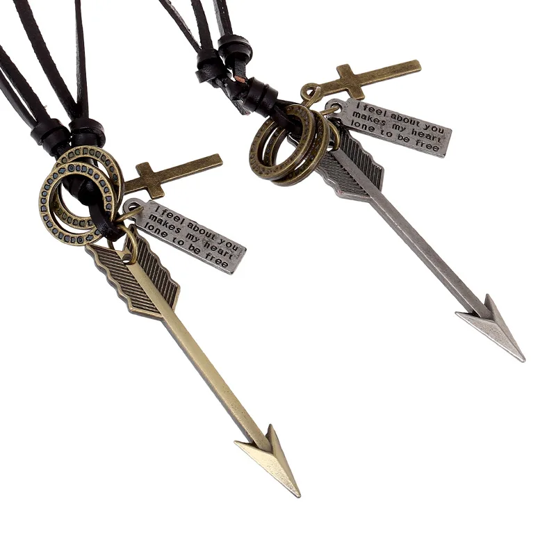 NEW Arrow Necklace Real Leather Pendants & Necklaces women MEN boys girls gift | Украшения и аксессуары