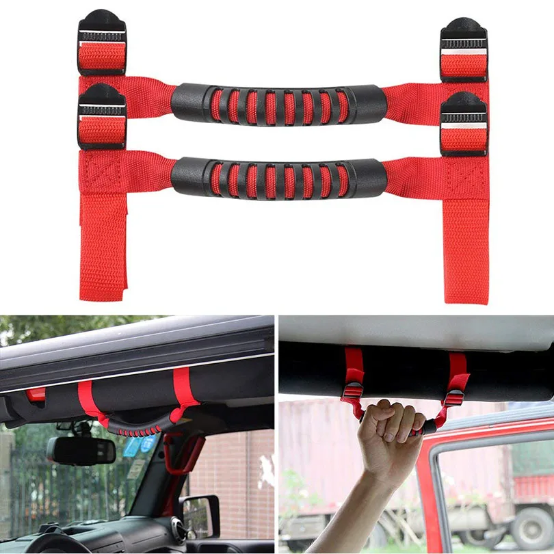 Рулонная рукоятка для Jeep Wrangler JK TJ YJ CJ JL Sports Sahara Rubicon & Unlimited 1987 2018|roll bar handles|black armrestjeep