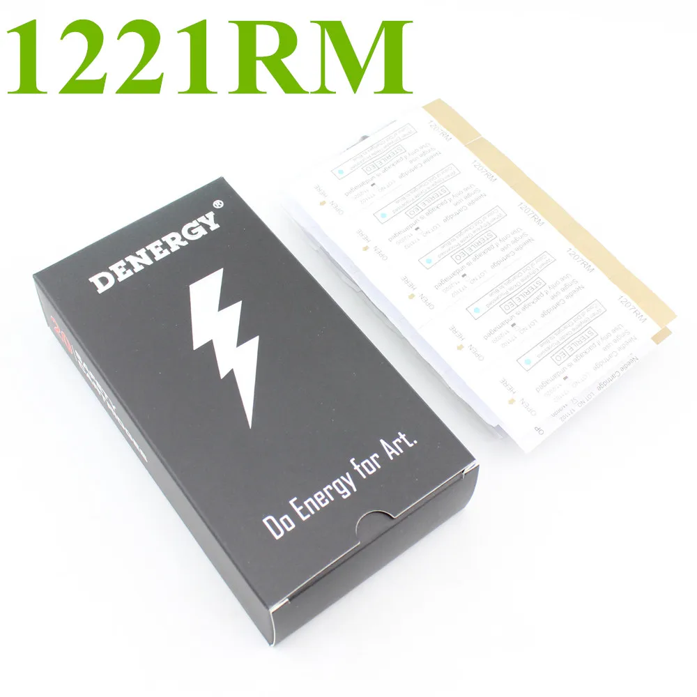 

Denergy Премиум качество 20 шт./кор. 0,35 мм изогнутый Magnum 1221RM тату иглы картридж Средний конус для профессионального татуажа