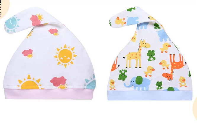 Soft Infant Baby Knotted Head Cap Prints Hats Suitable For 0-12 Month Cotton Breathable Hat | Детская одежда и обувь