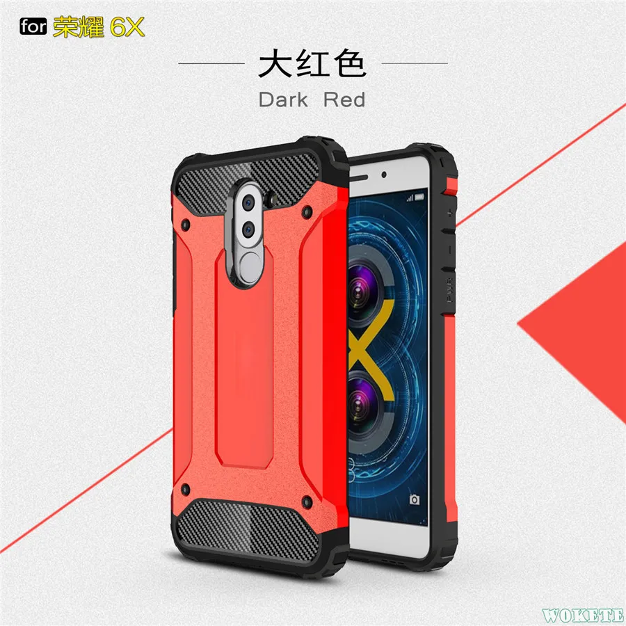 For Honor 6X Diamond Armor Hybrid PC shockproof Rugged Rubber Case for Huawei / Mate 9 Lite 5.5&quot TPU Hard Back Cover |