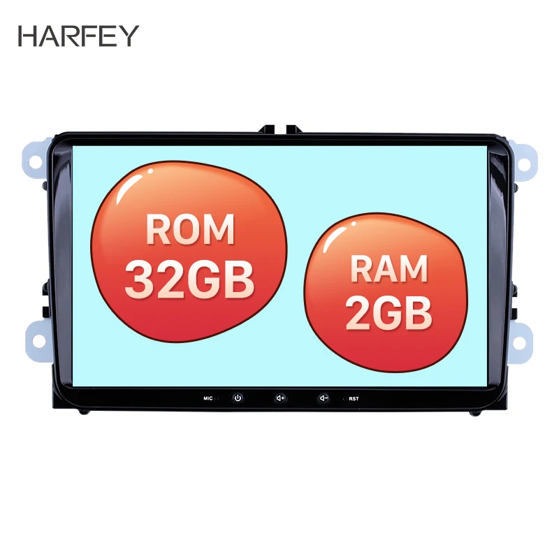 RAM 2 ROM 32G Harfey 2 ГБ+ 32 ГБ Универсальный Android 8,1 gps Автомобильный мультимедийный плеер Авто радио для Skoda/Seat/Volkswagen/VW/Passat b7/POLO/GOLF 5 6 - Цвет: RAM 2 ROM 32G