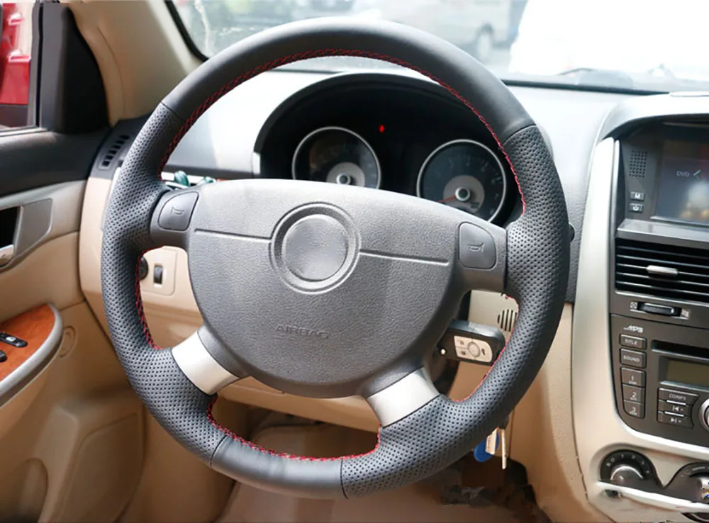 Оплетка рулевого колеса автомобиля из искусственной кожи для Chevrolet Lova Aveo Buick Excelle Daewoo Ge/чехлы на руль на заказ