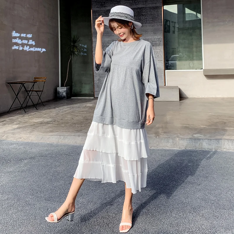 2019 Новое поступление лето платье для беременных женщина Повседневное Прямо