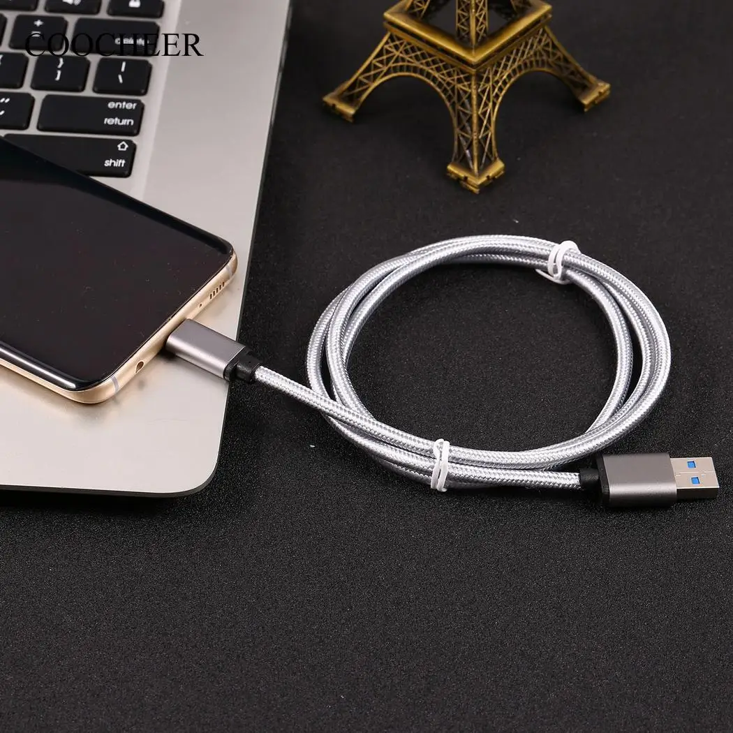 Кабель USB 3 0 Type-C с нейлоновой оплеткой для быстрой зарядки данных | Электроника