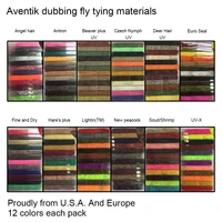 aventik u s a europe fly dubbing 12 kinds dubbing fly tying materials 12 colors dry flies scud dubbing fly fishing quality new