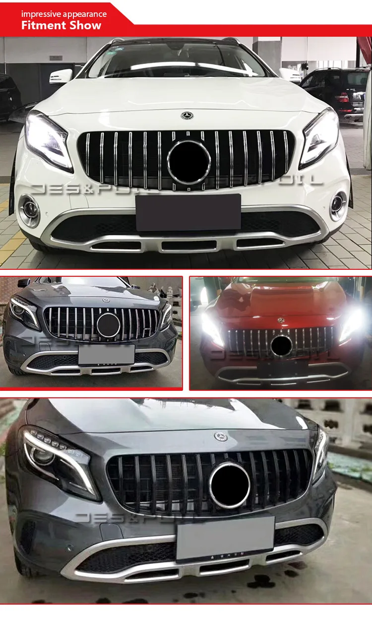 GT решетка Вертикальный стиль для Mercedes Benz gla класса X156 передний бампер гоночный гриль- GLA200 GLA220 GLA250