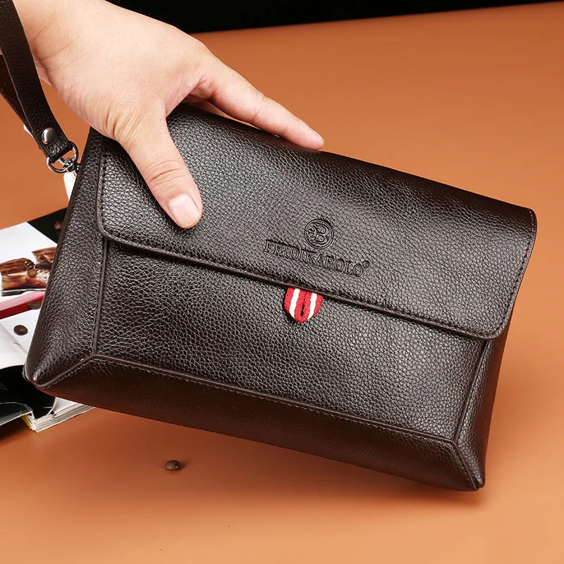 Мужские бумажники FEIDIKABOLO длинный кожаный клатч на молнии с кармашком для мелочи