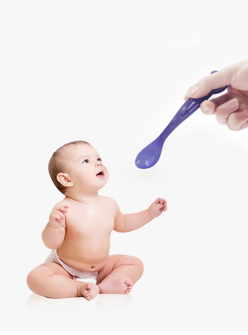 

10pcs/lot Baby Temperature-sensitive Color Cute Bear Spoon Can Sense Temperature Of Food To Prevent Accidental Injury OK 0929