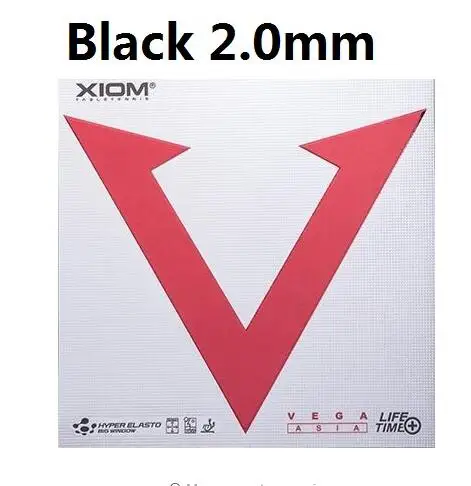 Black 2.0mm XIOM красный Вега Азия SEPPD Прыщи В Настольный теннис резиновая губка для пинг понга Tenis De Mes - Цвет: Black 2.0mm