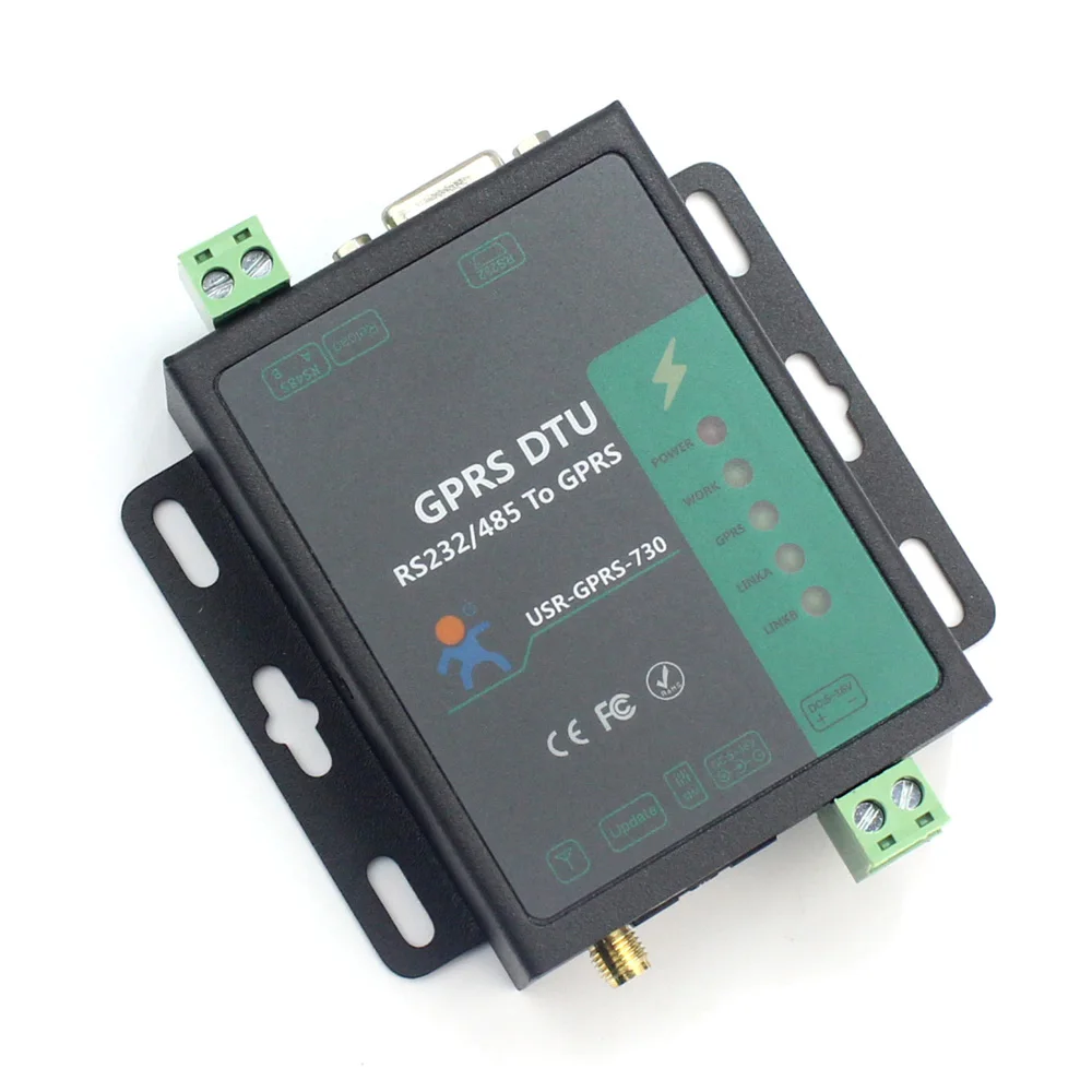 USR-GPRS232-730 промышленный сотовый беспроводной последовательный конвертер RS232/RS485 в
