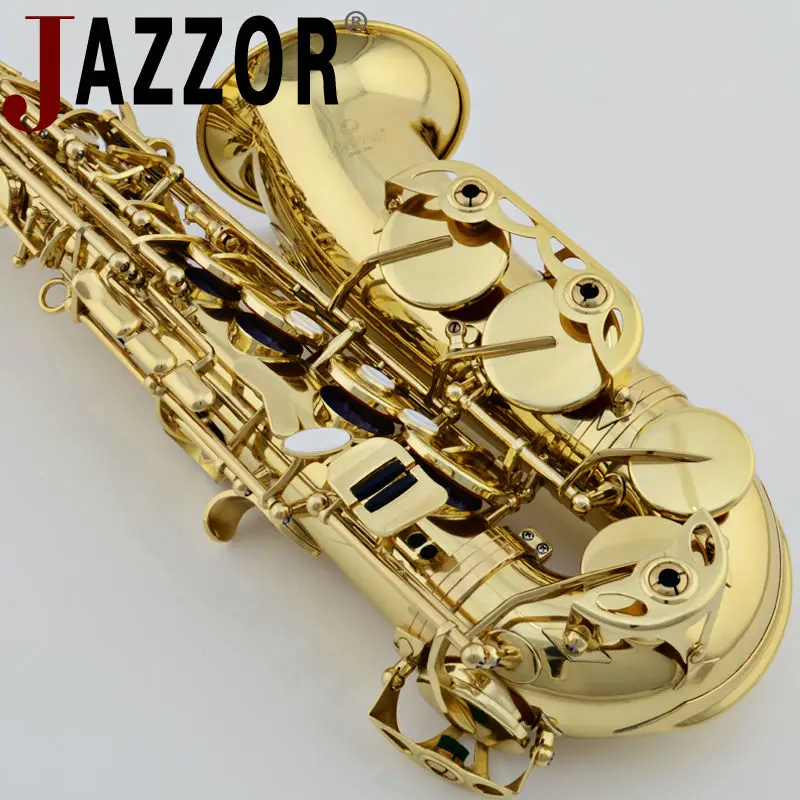 JAZZOR Профессиональный альт саксофон JBAS 200 E плоский золотой лак Латунные духовые