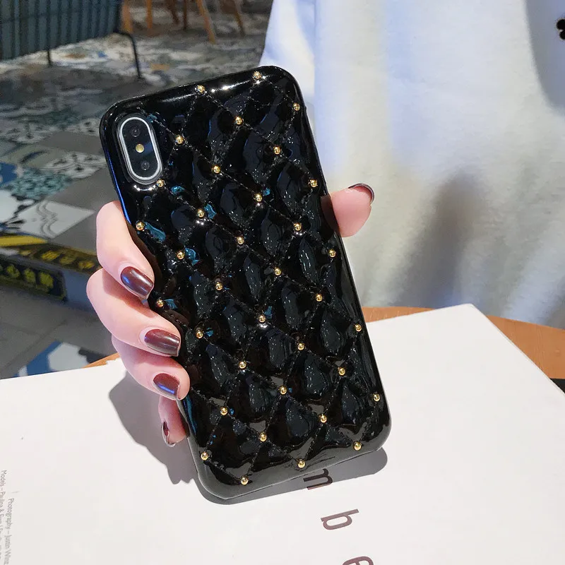 Чехол из искусственной кожи с бриллиантами для iphone XS MAX XR X 10 7 8 6 6S Plus роскошный