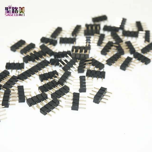 1000 шт./упак. 1 к 4 контактный штекер разъема для SMD 5050 3528 Женский RGB Светодиодная
